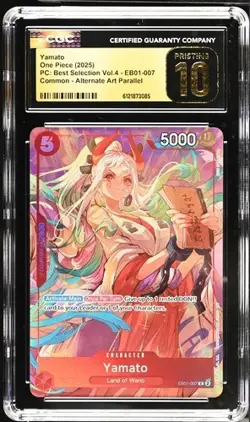 CGC 10 Pristine Yamato EB01-007Best Selection Vol.4 Alt Art Parallel One Piece - Image 1