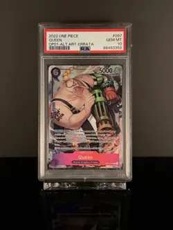 ✅Psa 10 2022 ONE PIECE OP01-ROMANCE DAWN 097 QUEEN ALTERNATE ART-ERRATA - Image 1