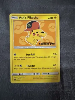 Ash’s Pikachu Card: I Choose You (Set Of 5: SM109, 110, 111, 112, & 114) - Image 4