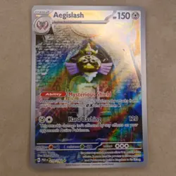 NM Near Mint Pokemon Aegislash Paradox Rift 210/182 Holo Illustration Rare Card - Image 1