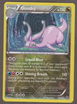 Goodra 60/98 XY Ancient Origins Reverse Holo Rare Dragon Pokemon Card 2015 NM - Image 1
