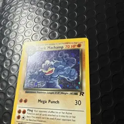 Pokemon Team Rockets Dark Machamp Holo Rare Card #10 Massive Swirl - Image 4