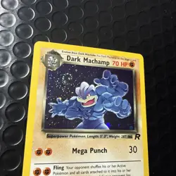 Pokemon Team Rockets Dark Machamp Holo Rare Card #10 Massive Swirl - Image 5