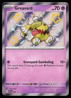 Greavard 070 Shiny Holo Scarlet & Violet Promo Pokemon Card - Image 1