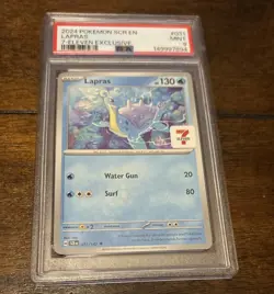 2024 Pokemon 7-Eleven Exclusive Lapras Promo Card #031 PSA 9 - Image 1