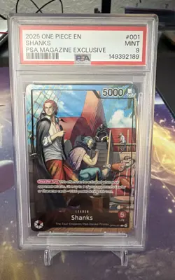 [PSA 9] Shanks PSA Magazine Promo OP09-001 One Piece Promotion Cards Foil - Image 1