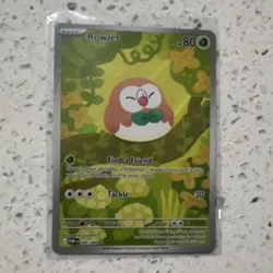 Pokemon Rowlet Basic Grass Reverse Holo Card 090/088 - Image 1
