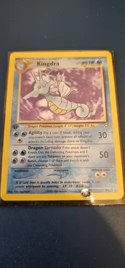 Pokemon Kingdra Neo Genesis 1st Edition Holo Card 8/111 Rare - Image 1