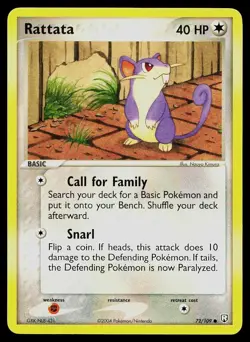 Pokemon Card Team Rocket Returns Rattata 72/109 Common - Image 1