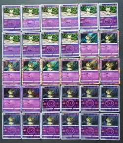 30*Lot Pokemon TCG S-Chinese with 3 different Mimikyu R Card Holo #2 JD90 - Image 1