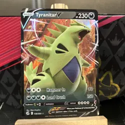 Tyranitar V - 158/264 - Pokemon Fusion Strike Sword & Shield Ultra Rare Card NM - Image 1