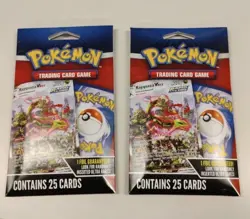 2 Packs of Unopened RAYQUAZA VMAX POKEMON 25-Card Packs 1 Foil Guaranteed - - Image 1