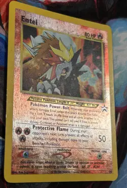 Pokemon- Entei 34/53 - WoTC Black Star Promo - SWIRL - MP 🌀🌀🌀 - Image 2