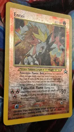 Pokemon- Entei 34/53 - WoTC Black Star Promo - SWIRL - MP 🌀🌀🌀 - Image 3