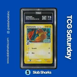 2006 POKEMON EX CRYSTAL GUARDIANS #49/100 CHARMANDER DELTA SP. REV HOLO STAMPED - Image 1
