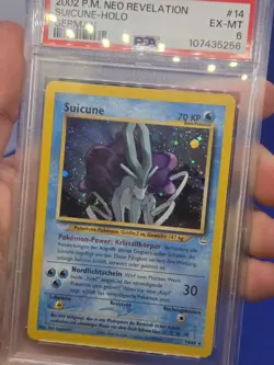 VTG 2002 German Pokemon Neo Revelation Suicune #14 Holo Rare PSA 6 EX-MT - Image 2