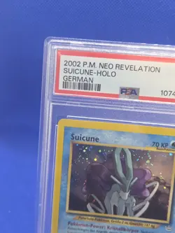 VTG 2002 German Pokemon Neo Revelation Suicune #14 Holo Rare PSA 6 EX-MT - Image 3
