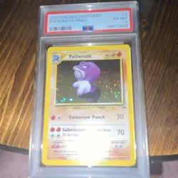 Pokemon TCG 2001 Neo Discovery Poliwrath 9/75 Holo Rare PSA 6 English - Image 1