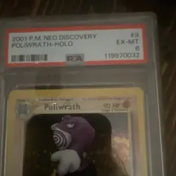 Pokemon TCG 2001 Neo Discovery Poliwrath 9/75 Holo Rare PSA 6 English - Image 2