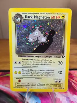 Pokemon TCG Dark Magneton Holo 11/82 Team Rocket Vintage MP/HP English - Image 1