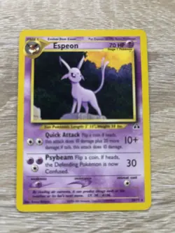 Pokemon TCG Espeon 20/75 Non Holo Rare Neo Discovery 2001 WOTC - Image 1