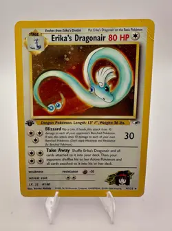 Pokemon Erika's Dragonair Gym Heroes 1st Edition Holo Rare 4/132 - Image 1