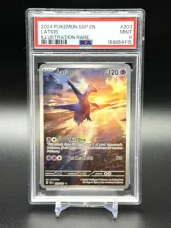 Latios 203/191 Illustration Rare SSP En Surging Sparks Pokemon PSA 9 203/191 - Image 1