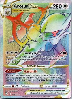 Arceus VSTAR (Secret) #176/172 Pokemon TCG SWSH09: Brilliant Stars NM - Image 1