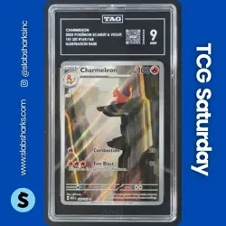 2023 POKEMON SV 151 #169/165 CHARMELEON ILLUSTRATION RARE TAG 9 - Image 1