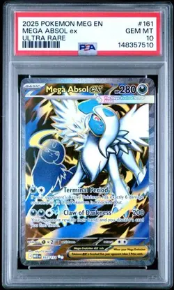 Pokemon Mega Evolution - Mega Absol ex 161/132 - Ultra Rare #161 - PSA 10 - Image 1