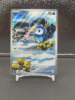 Pokemon TCG Piplup 098/094 – Phantasmal Flames – Illustration Rare – NM - Image 1