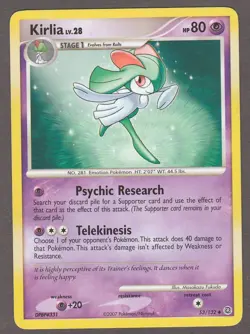 Pokemon Kirlia 53/132 Secret Wonders Diamond & Pearl 2007 Uncommon LP - Image 1