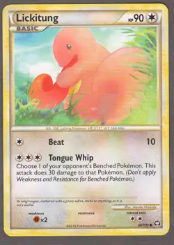 Lickitung 66/102 HeartGold SoulSilver Triumphant Common Colorless Pokemon NM - Image 1