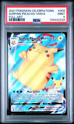 Surfing Pikachu Vmax Pokemon Celebrations 009 PSA - Image 1