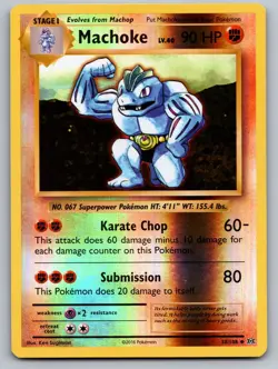Machoke 58/108 Uncommon Evolutions Pokemon Reverse Holo Near Mint - Image 1