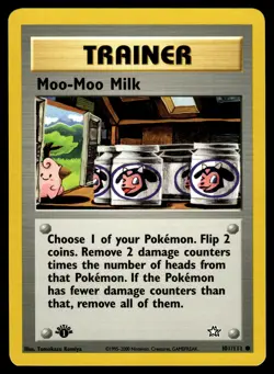 First Edition Moo-Moo Milk #101/111 Neo Genesis Pokemon Near Mint or Better - Image 1