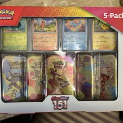 Pokemon Scarlet & Violet - 151 (5-Pack) Mini Tins 4 Promos Costco Bundle - Image 2