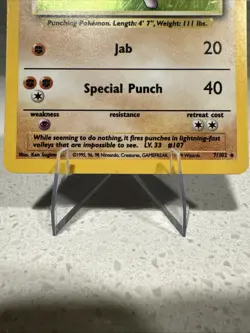 Pokemon TCG Hitmonchan Base Set 7/102 Holo 1999-2000 Wizards Base Set Holo Rare - Image 5