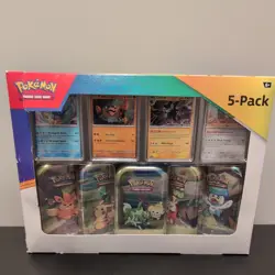 Pokemon TCG Scarlet & Violet Paldea Friends Mini Tin 5-Pack New Sealed! - Image 1