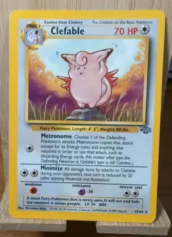 Clefable 17/64 -Jungle - Rare Non Holo - 1999 Pokemon LP - Image 1
