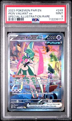 2023 Pokemon SV Paradox Rift Iron Valiant ex #249/182 PSA 9 - Image 1
