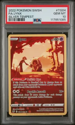 Pokemon Jynx PSA 10 Silver Tempest #TG04 Holo Full Art 2024 Gem Mint - Image 1