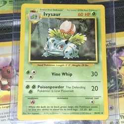Pokemon TCG Base Set Shadowless Venusaur 15/102 Holo 1999 Wizards + 2 Evolutions - Image 2