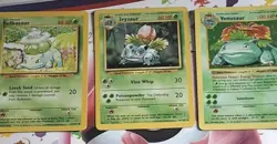 Pokemon TCG Base Set Shadowless Venusaur 15/102 Holo 1999 Wizards + 2 Evolutions - Image 3