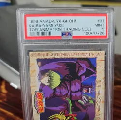 1998 AMADA YU-GI-OH! TOEI ANIMATION TRADING COLL #31 KAIBA/YUGI PSA 9 Vintage - Image 2