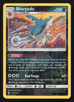 Sharpedo 111/214 Unbroken Bonds Reverse Holo Rare Pokemon Near Mint - Image 1