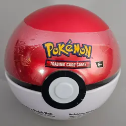 Pokemon TCG Poke Ball Tin 2025 E25 with 3 Booster Packs 2 Sticker Sheets SEALED - Image 1