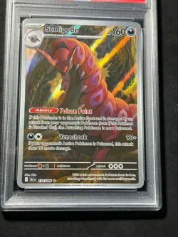 2025 Pokemon BLK EN-Black Bolt Illustration Rare #134 Scolipede PSA 9 - Image 3