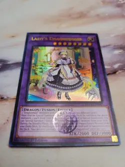MISPRINT YUGIOH Lady's Dragonmaid BLMM-EN049 Ultra Rare NM - Image 4