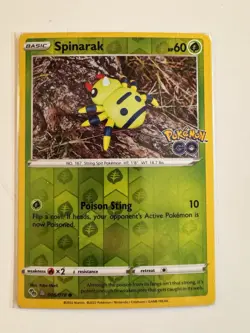 Spinarak (Peelable Ditto) Reverse Holo Common Pokemon GO 006/078 NM - Image 1